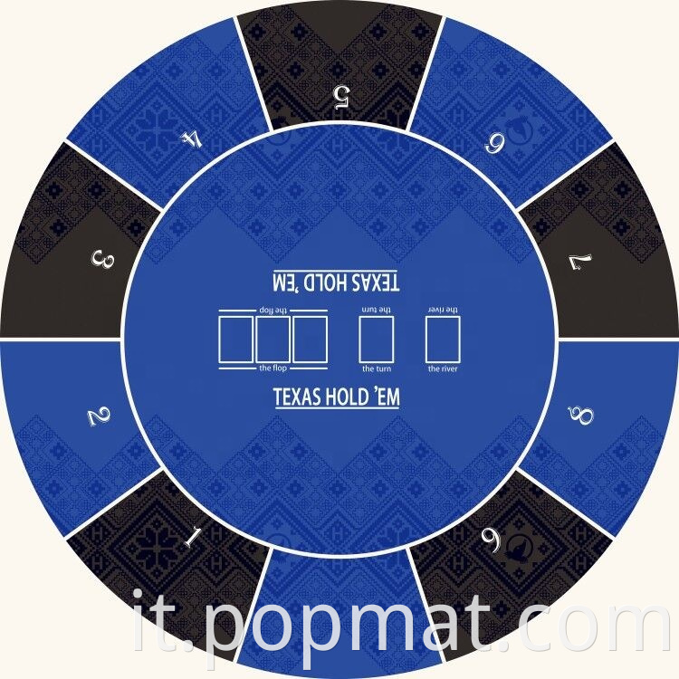 Tavolo da poker da tavolo rotondo tavolo da gioco da gioco da gioco personalizzato tappetino da gioco in gomma